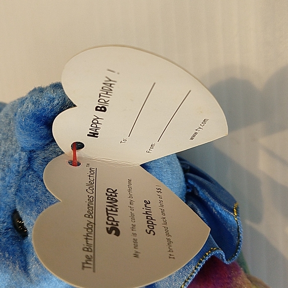 Ty Beanie Baby September B-Day Sapphire Bear - Picture 9 of 12